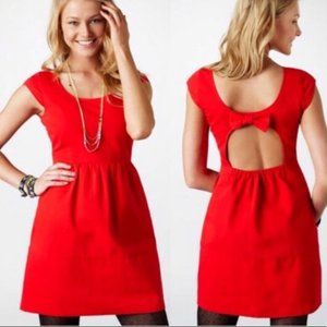 AEO | Red Dress with Pockets | Open Back & Bow